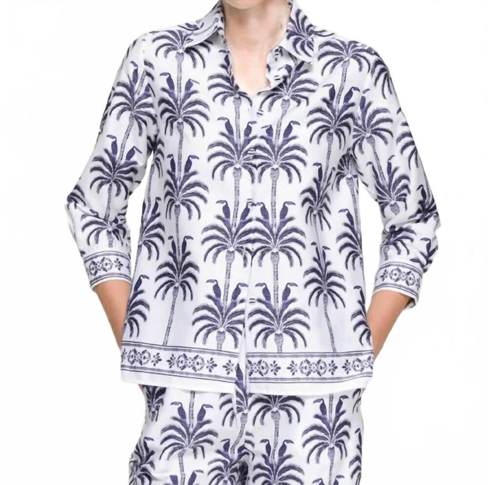 NEW VILAGALLO tiffany cotton shirt in palmeras tucan